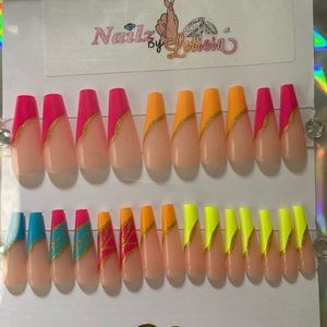 Press on nails rainbow